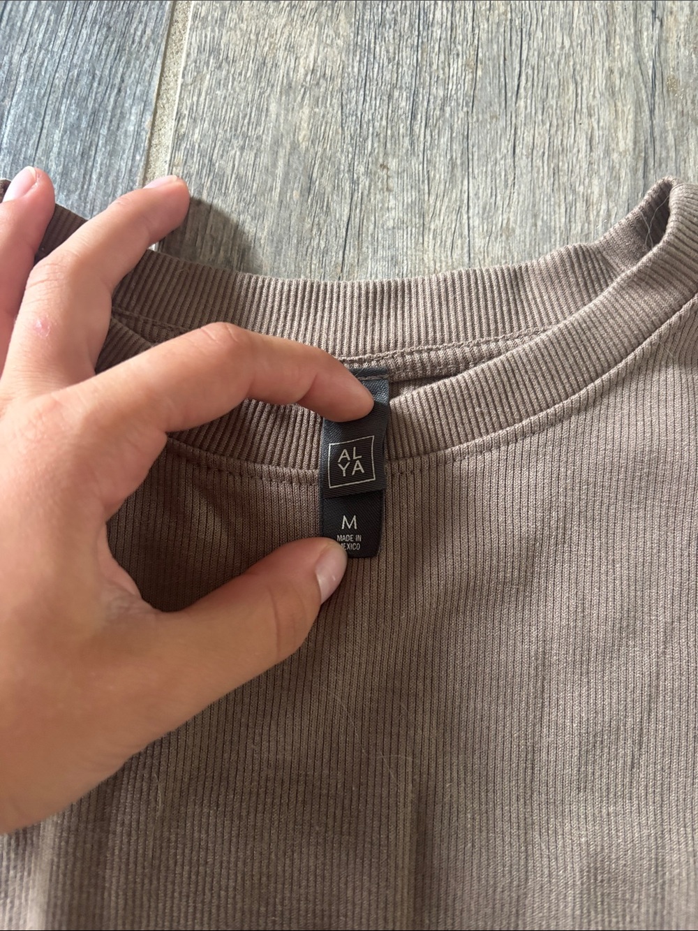 Alya Short Sleeve Bodysuit in Taupe Brown - Picture 2 of 3